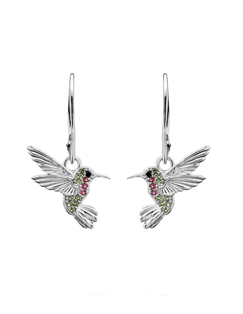 Aretes de flor Florecer de plata P 925 con acabado plateado zirconia 1