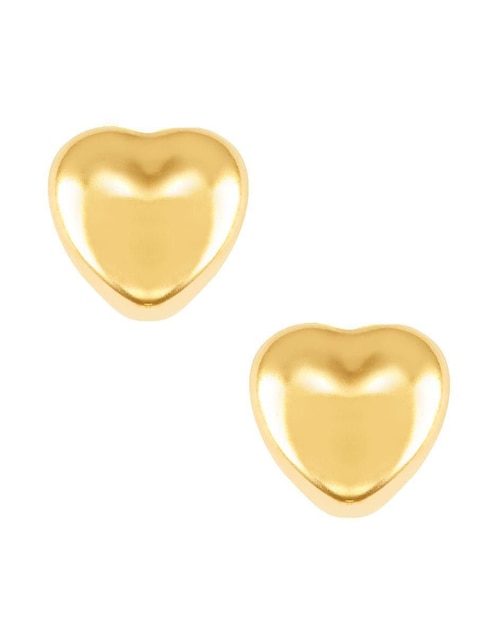 Broqueles de corazón Oro Angelus de oro con acabado brillante