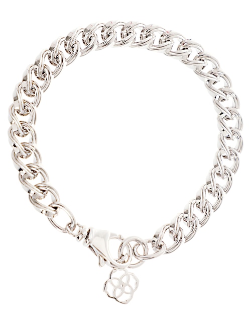 Pulsera Kendra Scott baño de oro blanco 14 K