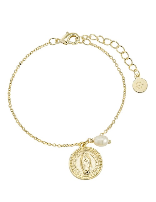 Pulsera Carmela Mía de Plata 18 k Religioso con acabado baño oro