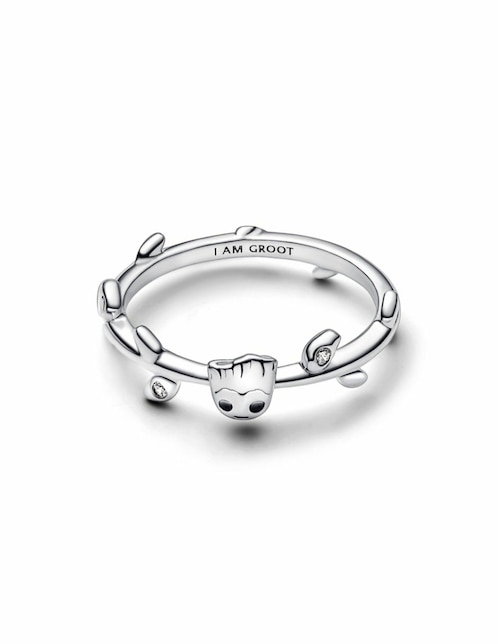 Anillo de hoja Pandora Marvel X Marvel de plata zirconia cúbica brillante
