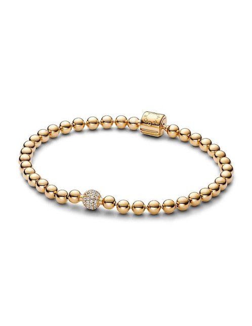 Pulsera Pandora de plata P 925 con acabado baño de oro