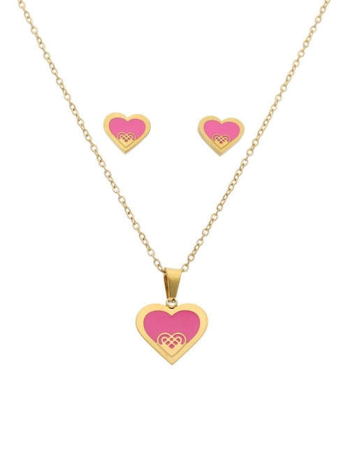 Aretes y collar de corazón Nuvi