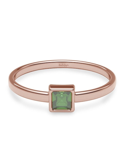 Anillo 14 k de oro zirconia brillante 1