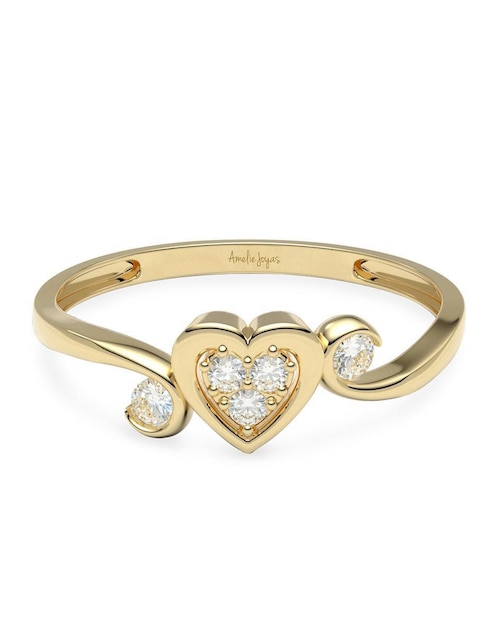 Anillo "de (si aplica)" redondo amelie joyas sin colección sin temática 14 k "de" oro zirconia
