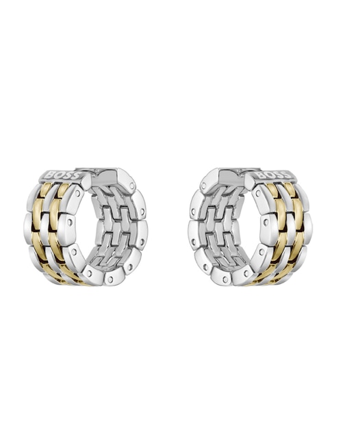 Aretes redondos Hugo Boss Isla con acabado brillante