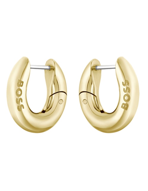 Aretes redondos Hugo Boss con acabado brillante