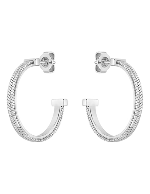 Aretes redondos Hugo Boss Zia con acabado brillante