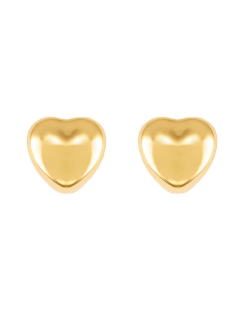 Broqueles de corazón Oro Angelus de oro con acabado brillante
