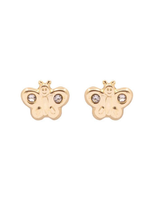 Broqueles de mariposa Oro Angelus de oro con acabado brillante zirconia
