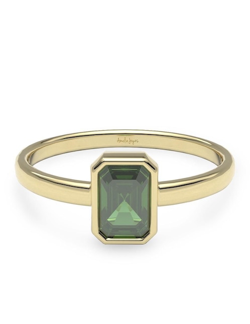 Anillo "de (si aplica)" redondo amelie joyas sin colección sin licencia 14 k "de" oro zirconia