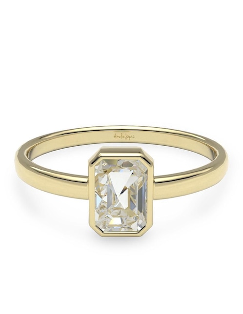 Anillo "de (si aplica)" redondo amelie joyas sin colección sin licencia 14 k "de" oro zirconia