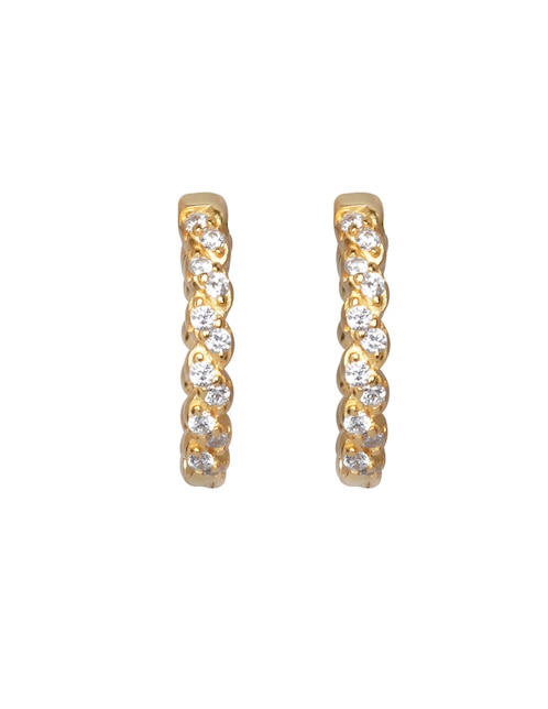 Arracadas Carré de plata P 925 con acabado brillante zirconia