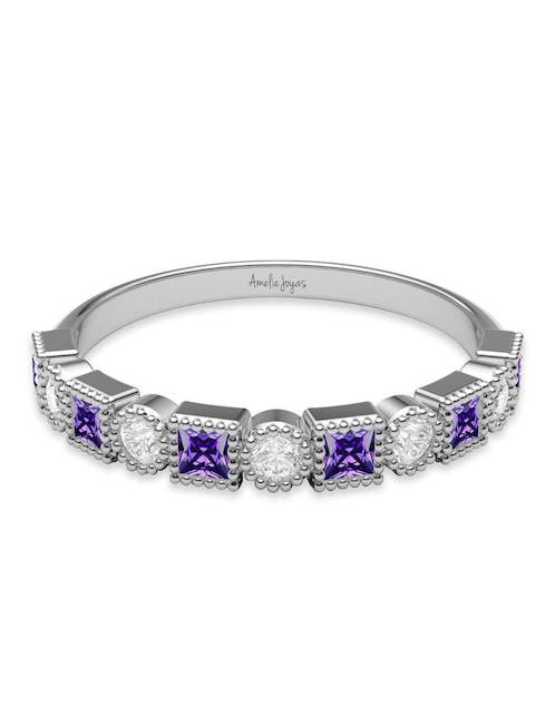 Anillo Amelie Joyas 14 k de oro zirconia brillante