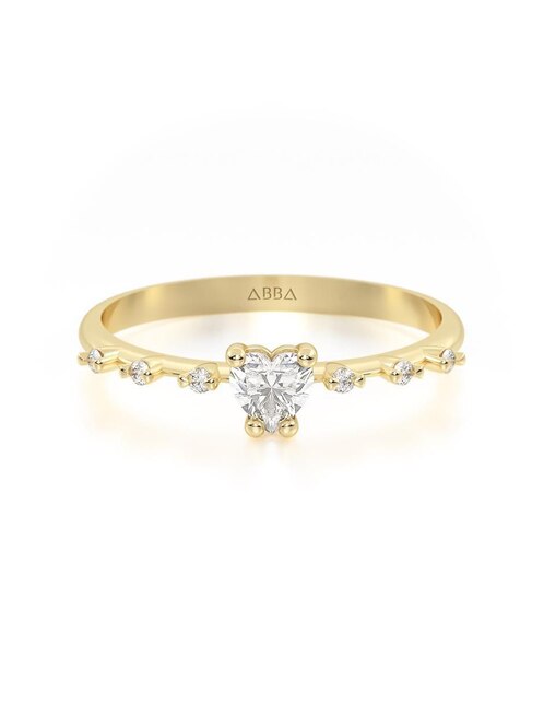 Anillo "de (si aplica)" ninguna abba joyas sin familia no aplica 14 k "de" oro zirconia brillante