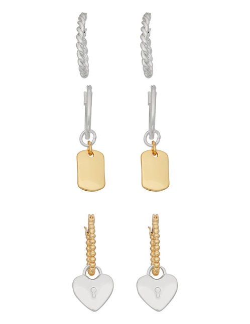 Aretes aros Nine West Tritione & Hints of Pave