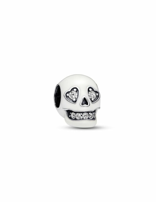 Charm de calavera Pandora Moments de plata P 925 zirconia cúbica