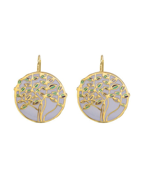 Aretes de árbol Ablime Joyería Ablime Arbol De La Vida con acabado brillante