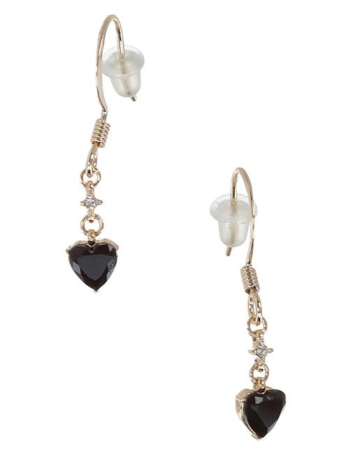 Aretes de corazón Mossimo con acabado brillante cristal