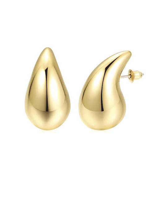 Aretes de gota Mink con acabado brillante