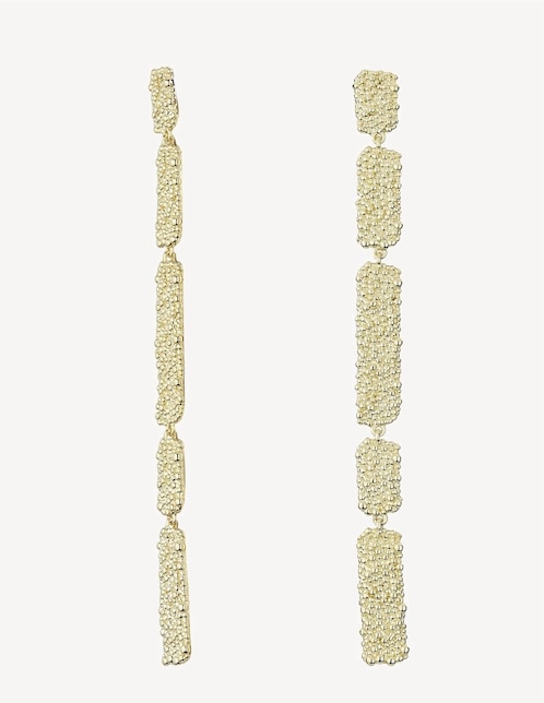 Aretes Apodemia Sand Dust con acabado baño de oro