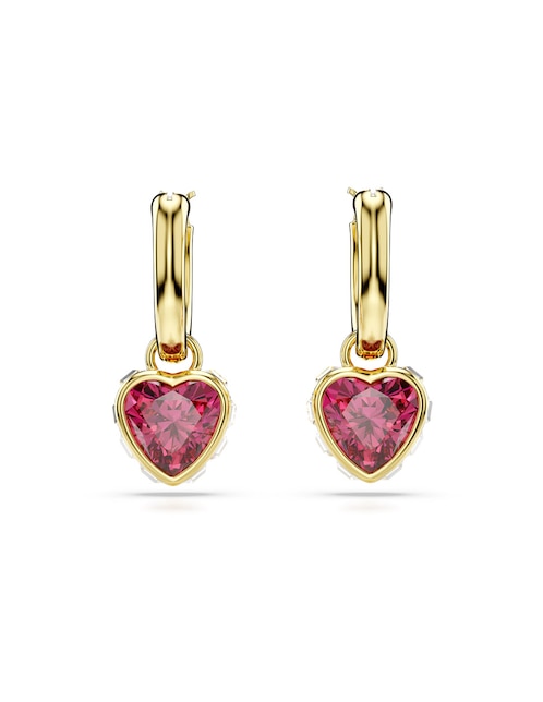 Aretes de corazón Swarovski con acabado brillante