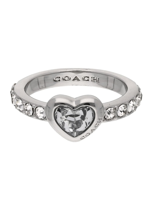 Anillo de corazón Coach Stone cristal