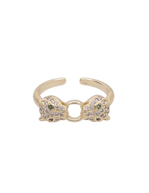 Anillo de puma Oro Angelus zirconia pavé