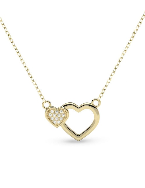 Collar con dije de corazón Amelie Joyas de oro 14 K