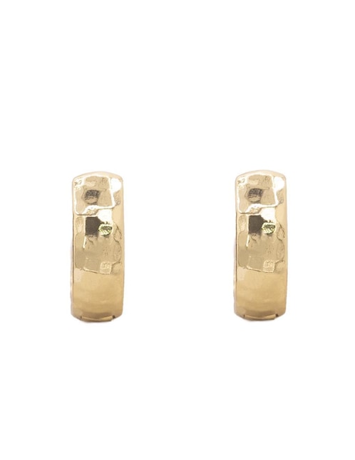 Aretes redondos Oro Angelus con acabado brillante