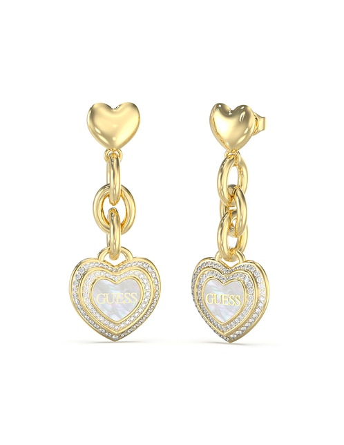 Aretes de corazón Amami con acabado diamantado circonita Aretes de corazón Amami con acabado diamantado circonita
