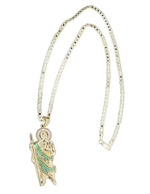 Collar san judas tadeo ovalado Maria Almudena 18 K