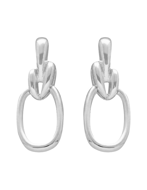 Aretes ovalados Napier Linked To Me con acabado brillante