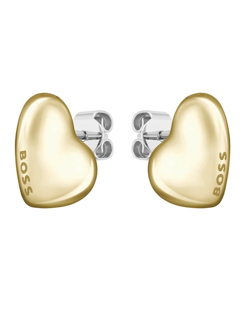 Set de aretes Hugo Boss Honey con acabado brillante