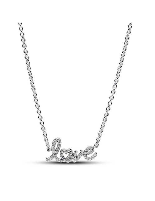 Collar de letras Pandora de plata P 925