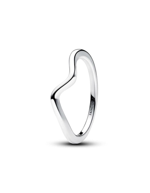 POLISHED WAVE RING,PLATEADO,54
