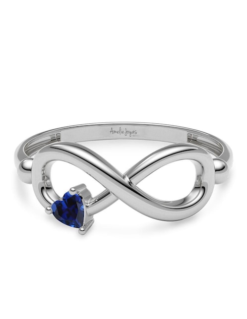 Anillo de corazón 14 k de oro zirconia brillante 1