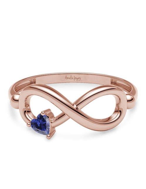 Anillo de corazón Amelie Joyas 14 k de oro zirconia brillante