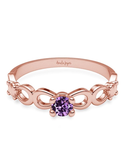 Anillo 14 k de oro zirconia brillante 1