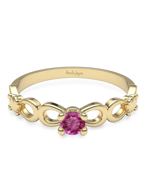 Anillo "de (si aplica)" redondo amelie joyas sin colección sin temática 14 k "de" oro zirconia