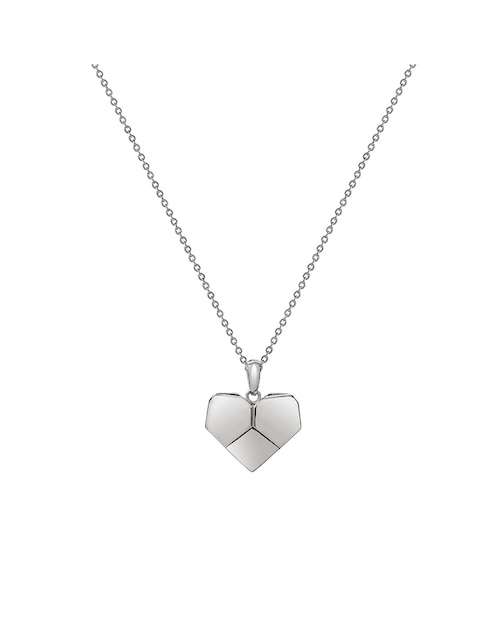 Dije de corazón origami de plata P 925 1
