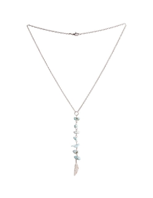 Collar de pluma Piedra de Luna Manifestando
