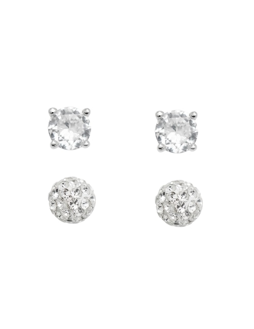 Broqueles Carré de plata P 925 con acabado brillante zirconia
