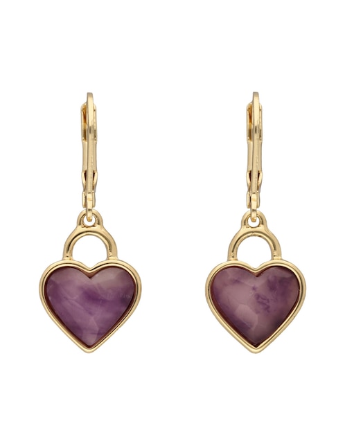 Aretes largos de corazón Anne Klein Santa Barbara