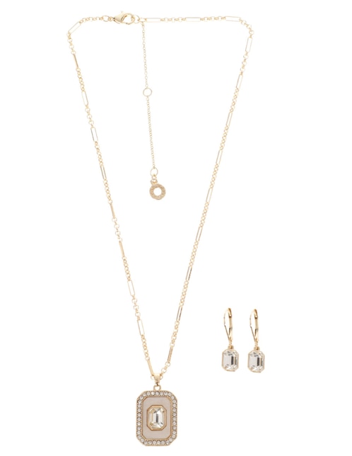 Set de collar y aretes Anne Klein San Francisco Pouch