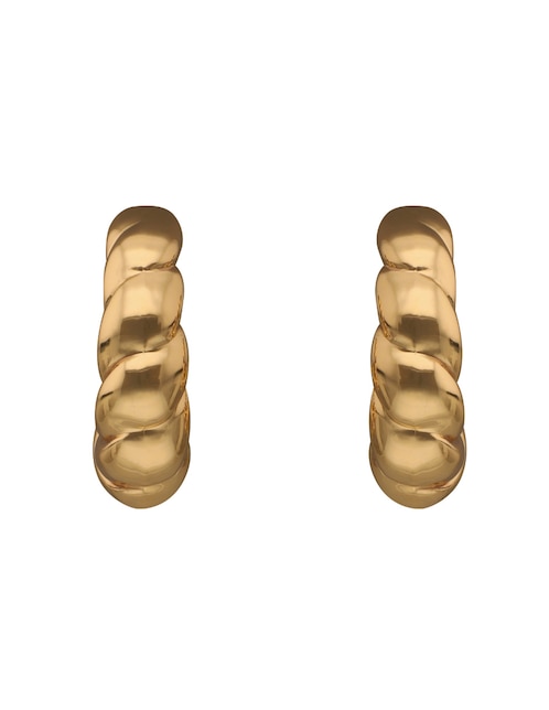 Aretes circulares Nine West Puffy Ears con acabado brillante