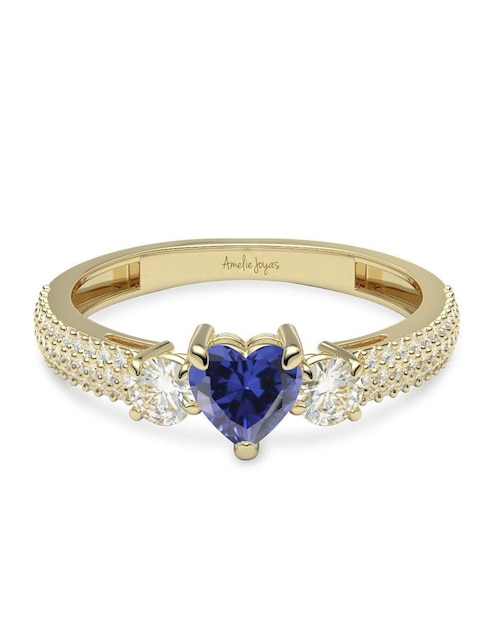 Anillo "de (si aplica)" corazón amelie joyas sin colección sin temática 14 k "de" oro zirconia