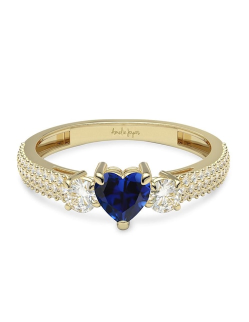 Anillo "de (si aplica)" corazón amelie joyas sin colección sin temática 14 k "de" oro zirconia