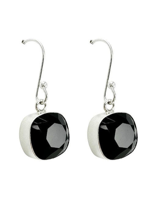 Set de aretes cuadrados Zvezda Cushion de plata P 925 cristal