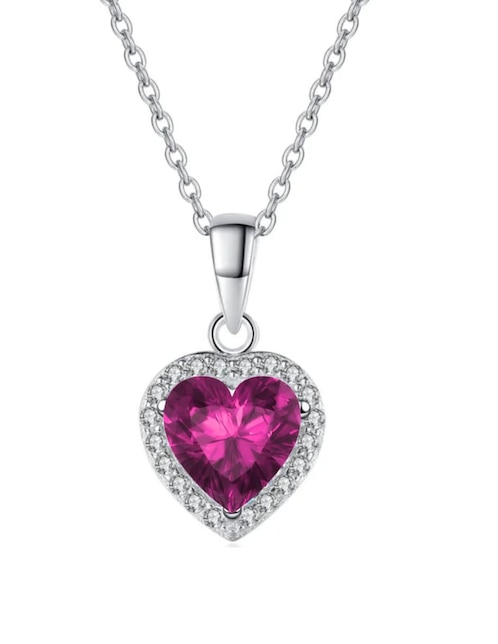 Collar de corazón Zvezda de plata P 925